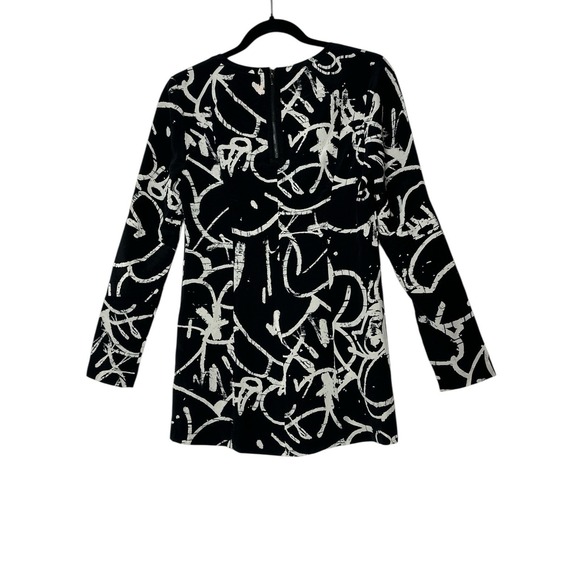 Tory Burch 100% Silk Top Women's Size‎ 0 Small Long Sleeve Career Zip Designer - Picture 2 of 8